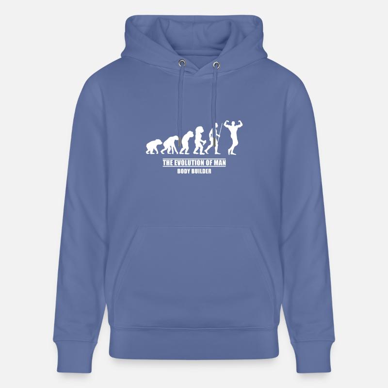 Evolution de la musculation - Sweat à capuche bio CRUISER Stanley/Stella Unisexe - bleu