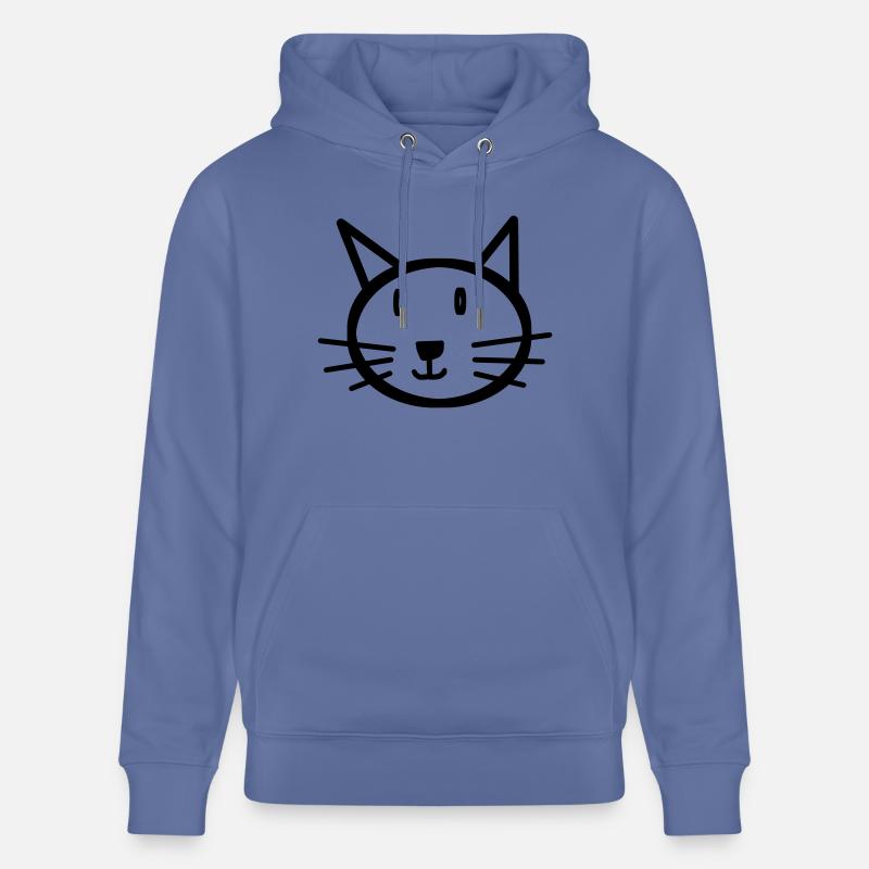 Katze Katzengesicht Geschenk Geschenkidee - Stanley/Stella Unisex Bio-Hoodie CRUISER  - Blau
