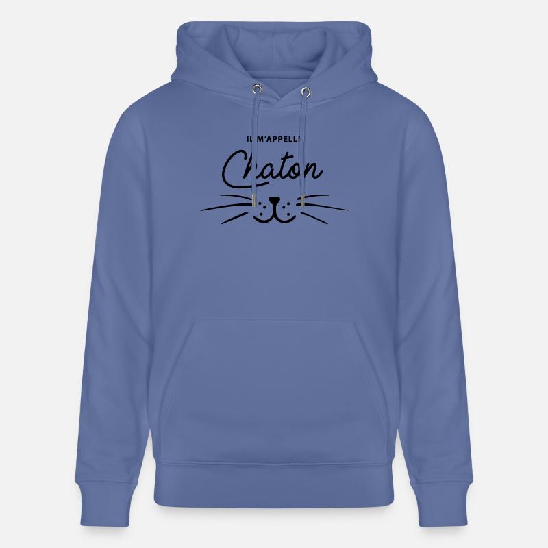 Il m'appelle chaton - Sweat à capuche bio CRUISER Stanley/Stella Unisexe - bleu