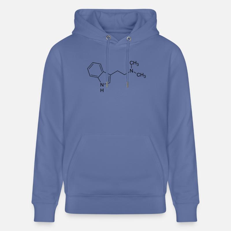 DMT dimethyltryptamine formule structurelle - Sweat à capuche bio CRUISER Stanley/Stella Unisexe - bleu