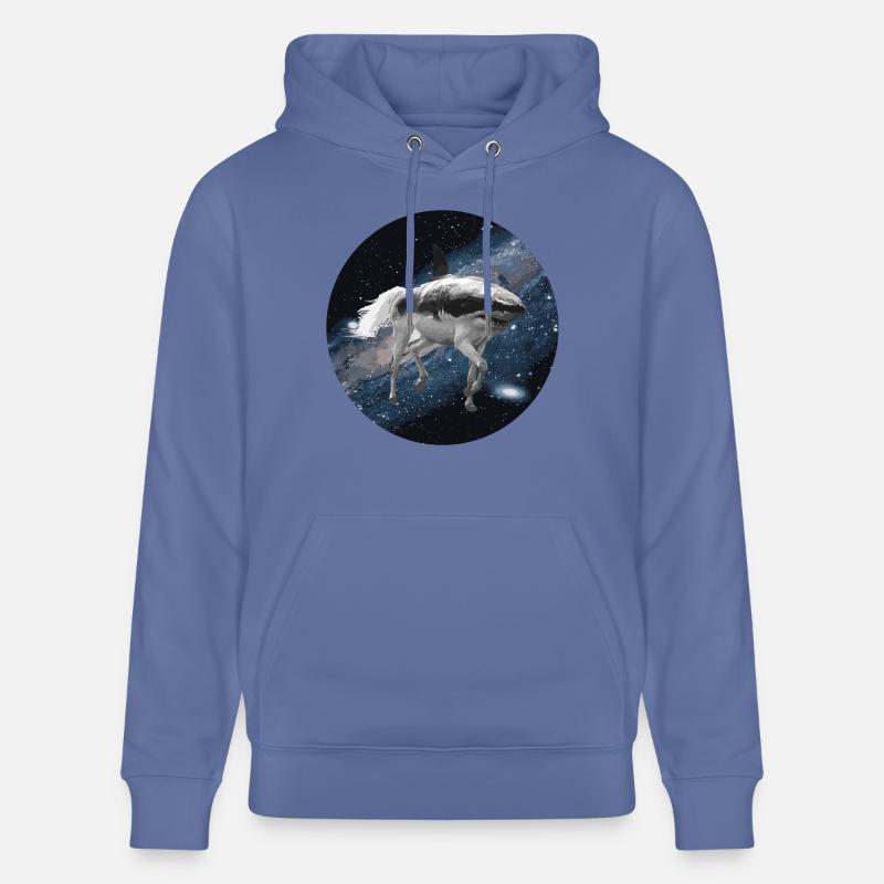 Cheval de requin dans l'espace - Sweat à capuche bio CRUISER Stanley/Stella Unisexe - bleu