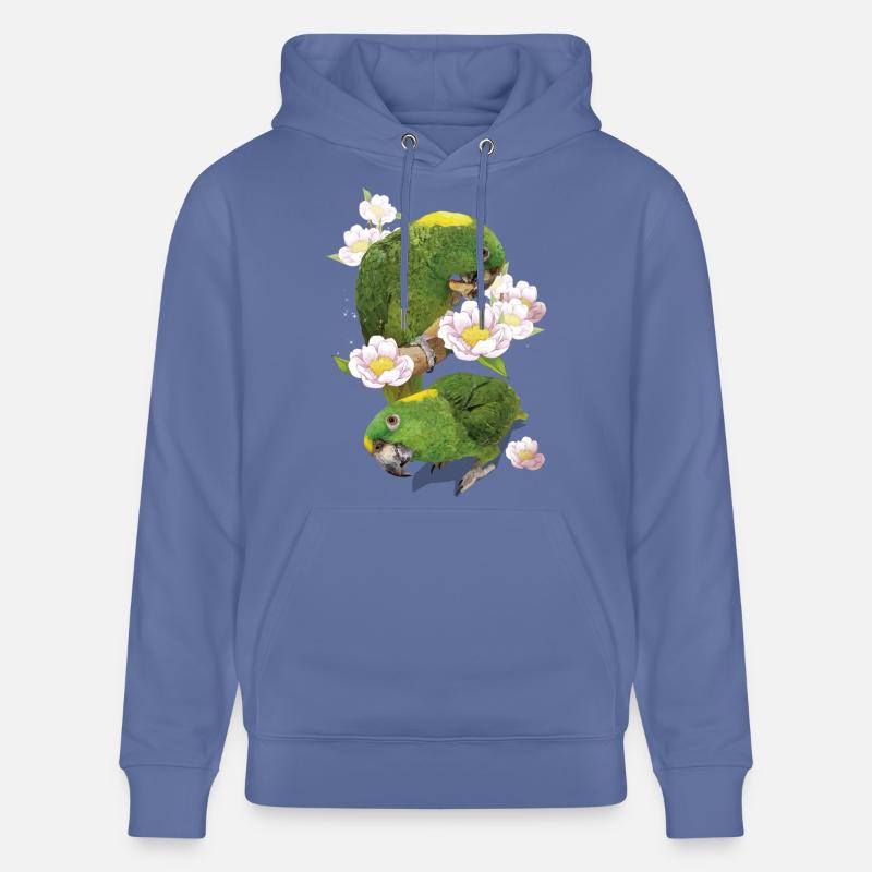 Le perroquet à nuque jaune - Sweat à capuche bio CRUISER Stanley/Stella Unisexe - bleu