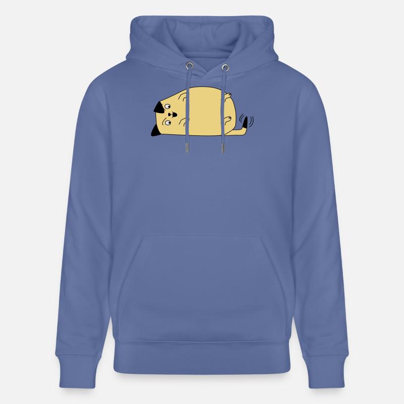 Chien regarde sa queue - Sweat à capuche bio CRUISER Stanley/Stella Unisexe - bleu