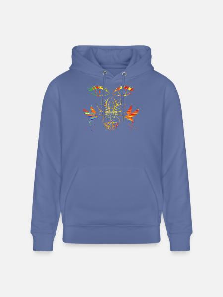 Zen face - Stanley/Stella CRUISER Unisex Organic Hoodie - bright blue