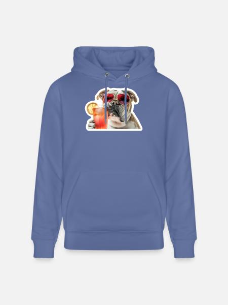 bully drinking cocktail - Stanley/Stella CRUISER Unisex Organic Hoodie - bright blue
