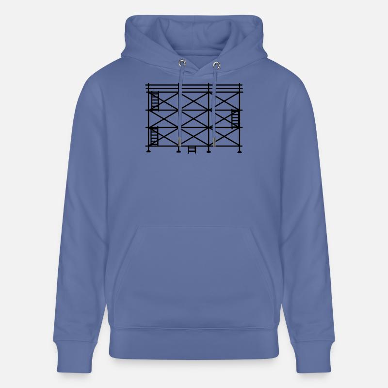 Silhouette d’échafaudage, échafaudage de construction - Sweat à capuche bio CRUISER Stanley/Stella Unisexe - bleu
