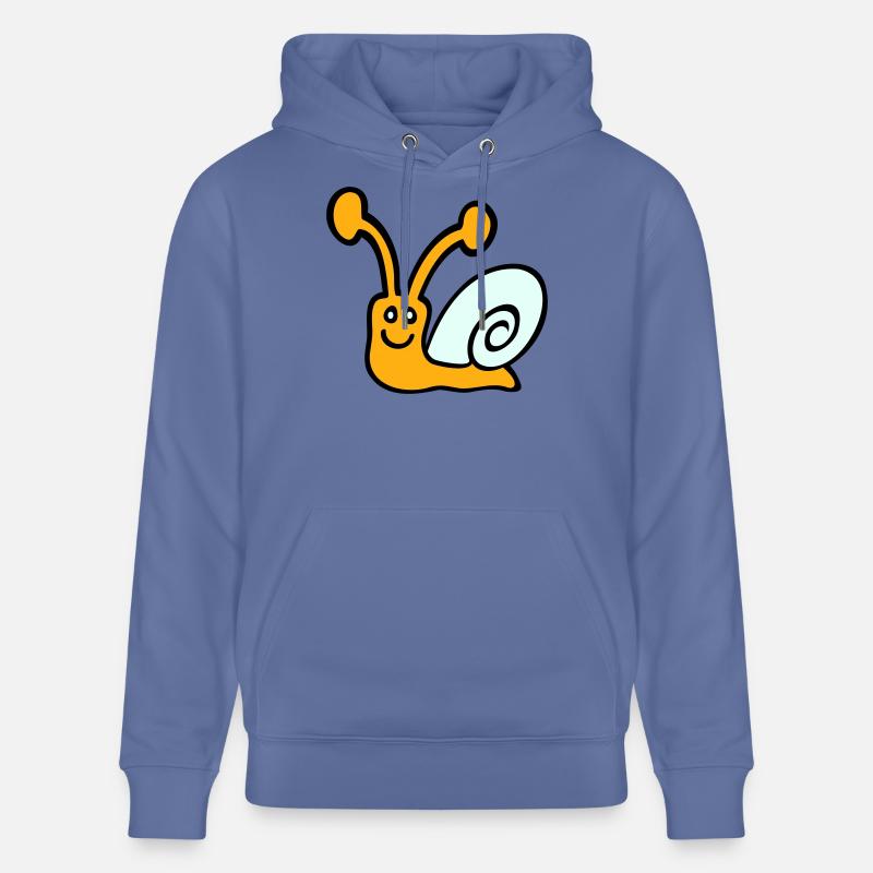 coquille d’escargot mignon mignon heureux cool - Sweat à capuche bio CRUISER Stanley/Stella Unisexe - bleu