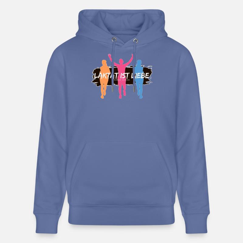 Lactate, c’est l’amour – Édition Runner - Sweat à capuche bio CRUISER Stanley/Stella Unisexe - bleu