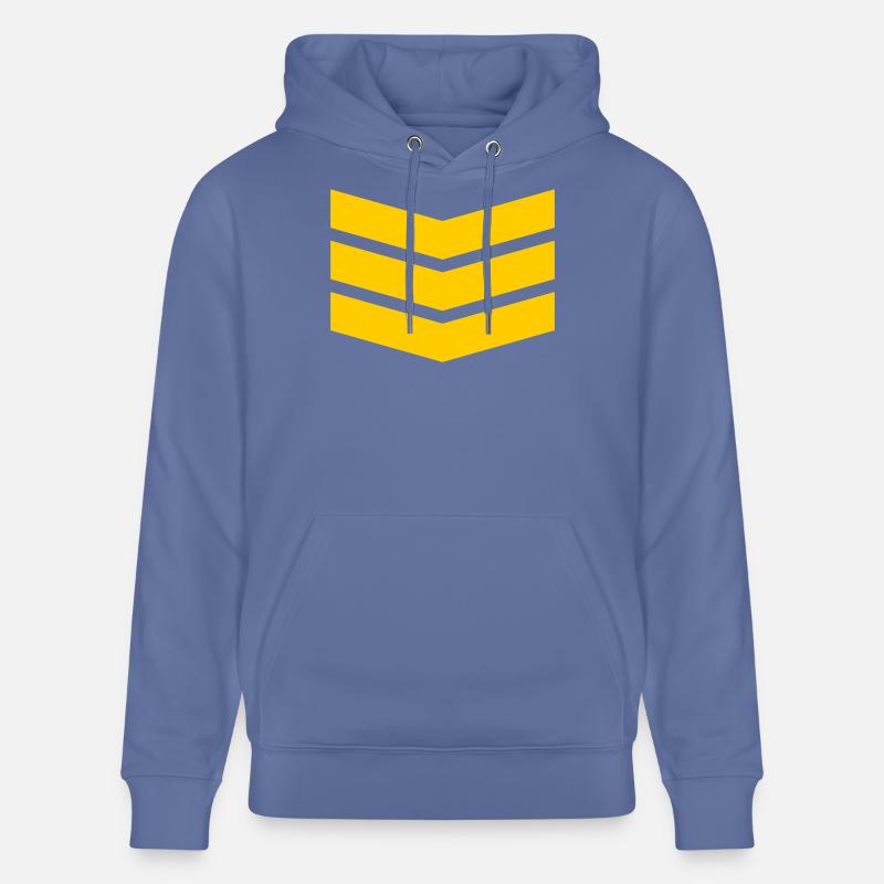 Chevron Stack Motif Gras - Sweat à capuche bio CRUISER Stanley/Stella Unisexe - bleu