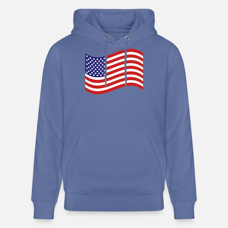 Drapeau des États-Unis - Sweat à capuche bio CRUISER Stanley/Stella Unisexe - bleu