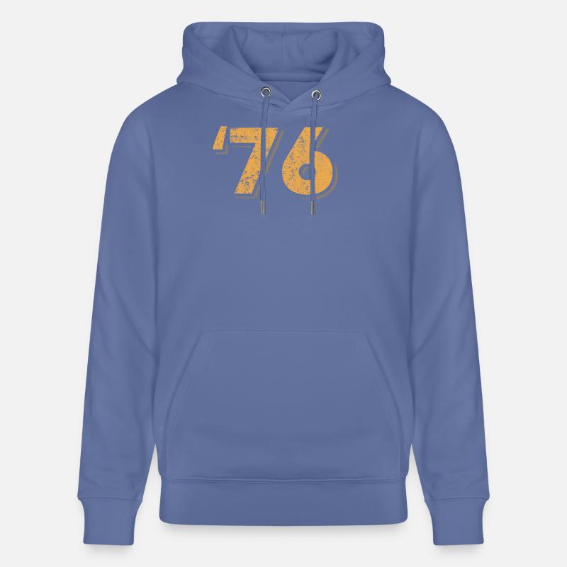76 Rétro Numéro en Difficulté - Sweat à capuche bio CRUISER Stanley/Stella Unisexe - bleu
