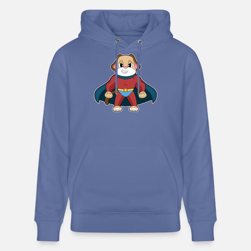 Cape de super-héros chien - Sweat à capuche bio CRUISER Stanley/Stella Unisexe - bleu