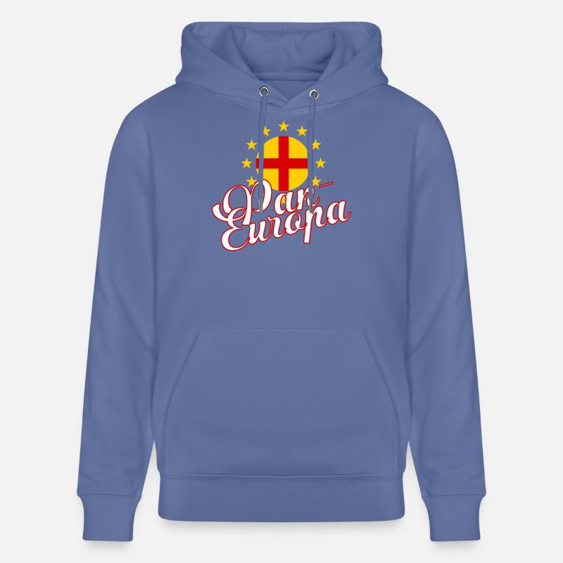 Pan-Europa Rétro Script - Sweat à capuche bio CRUISER Stanley/Stella Unisexe - bleu