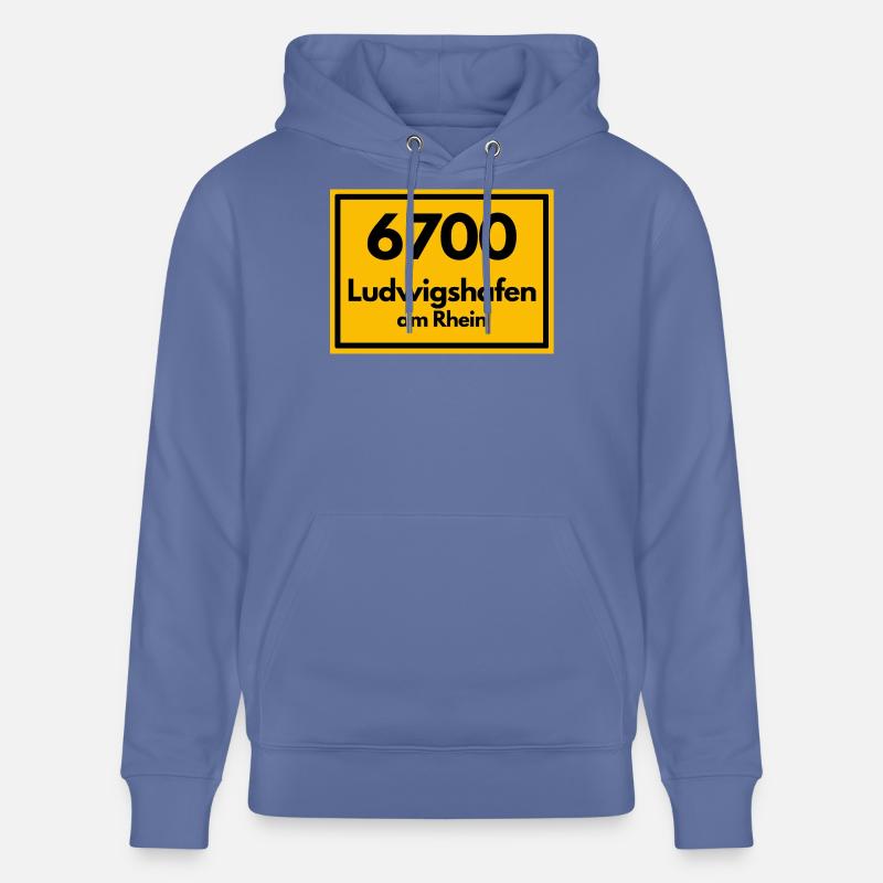 OLD POSTCODE POSTCODE RETRO 6700 LUDWIGSHAFEN - Stanley/Stella CRUISER Unisex Organic Hoodie - bright blue