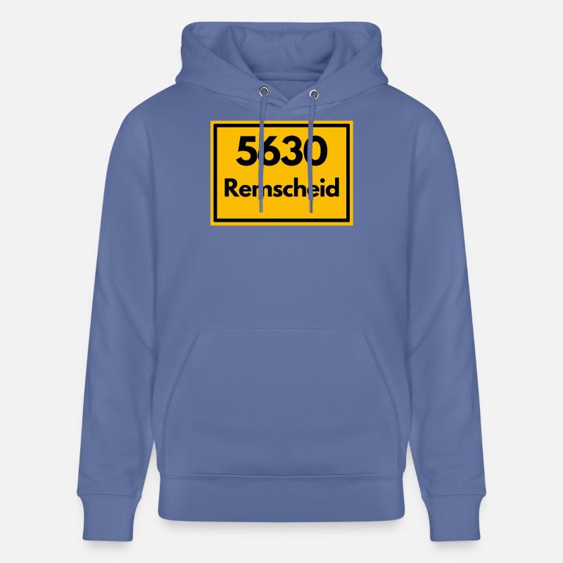 OLD POSTCODE POSTCODE 5630 REMSCHEID - BERGISCH - Stanley/Stella CRUISER Unisex Organic Hoodie - bright blue