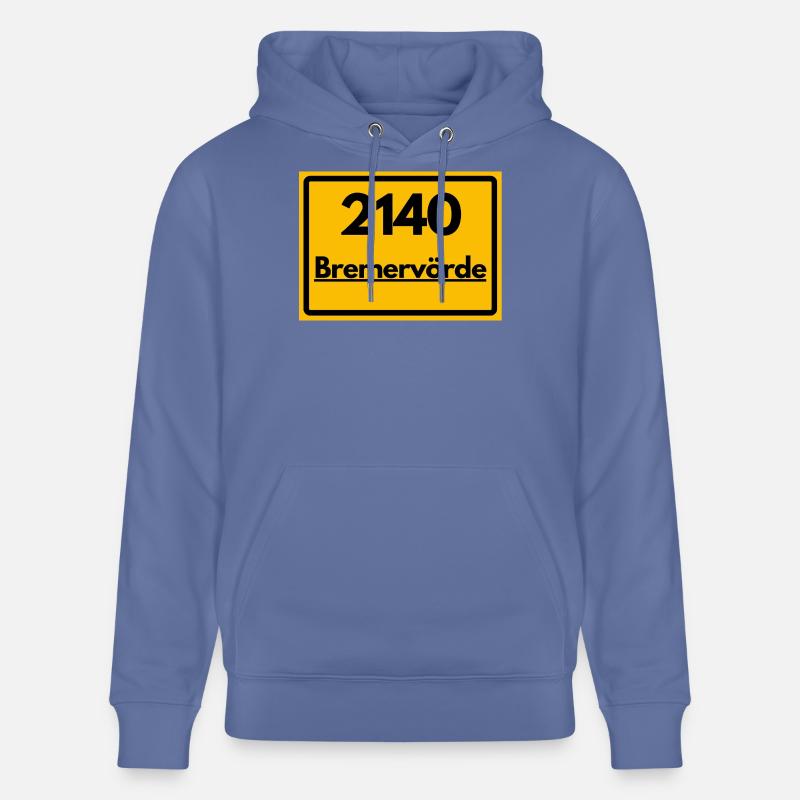 OLD POSTCODE POSTCODE RETRO 2140 BREMERVÖRDE - Stanley/Stella CRUISER Unisex Organic Hoodie - bright blue