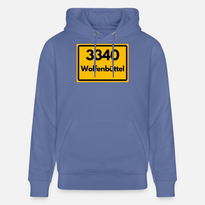 OLD POSTCODE POSTCODE RETRO 3340 WOLFENBÜTTEL - Stanley/Stella CRUISER Unisex Organic Hoodie - bright blue
