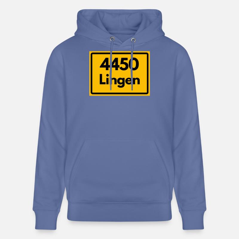 ANCIEN CODE POSTAL RETRO 4450 LINGEN - Sweat à capuche bio CRUISER Stanley/Stella Unisexe - bleu