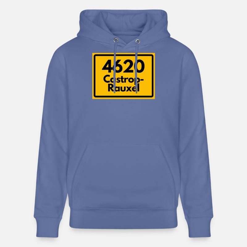 ANCIEN CODE POSTAL RETRO 4620 CASTROP-RAUXEL - Sweat à capuche bio CRUISER Stanley/Stella Unisexe - bleu