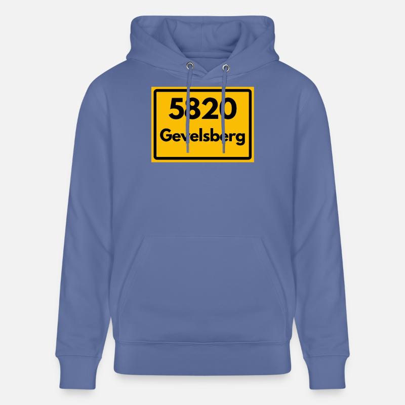 OLD POSTCODE POSTCODE RETRO 5820 GEVELSBERG - Stanley/Stella CRUISER Unisex Organic Hoodie - bright blue
