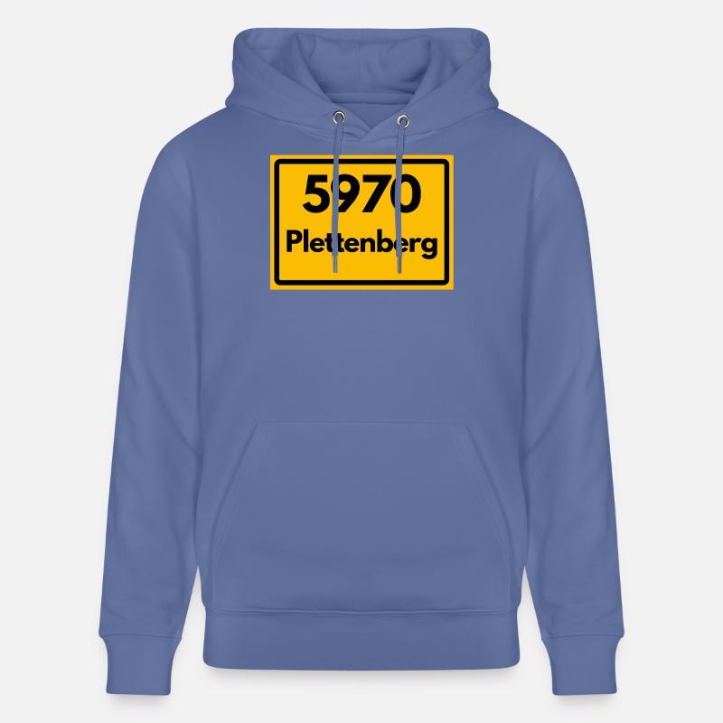 OLD POSTCODE POSTCODE RETRO 5970 PLETTENBERG - Stanley/Stella CRUISER Unisex Organic Hoodie - bright blue