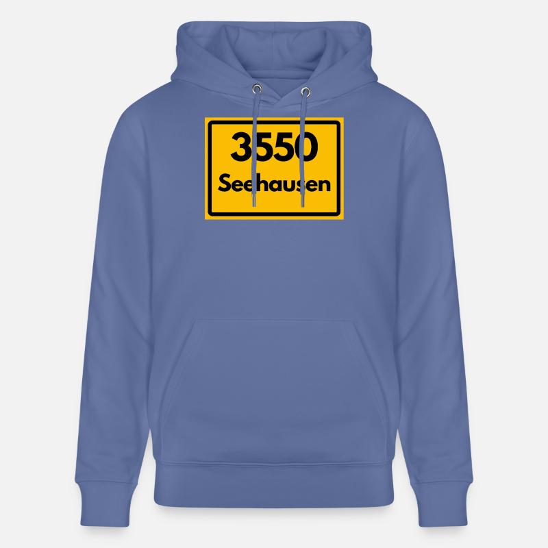 OLD POSTCODE POSTCODE 3550 SEEHAUSEN HEIMATSTOLZ - Stanley/Stella CRUISER Unisex Organic Hoodie - bright blue