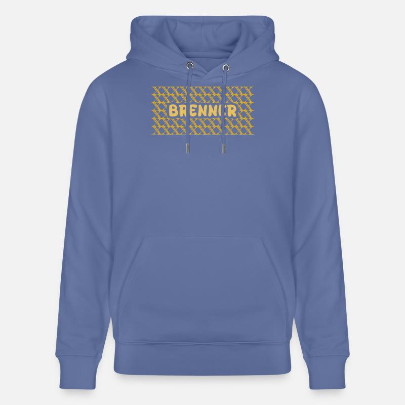 Brenner Gelb Netz Muster - Stanley/Stella Unisex Bio-Hoodie CRUISER  - Blau
