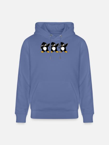 Dab Team Penguin - Stanley/Stella CRUISER Unisex Organic Hoodie - bright blue