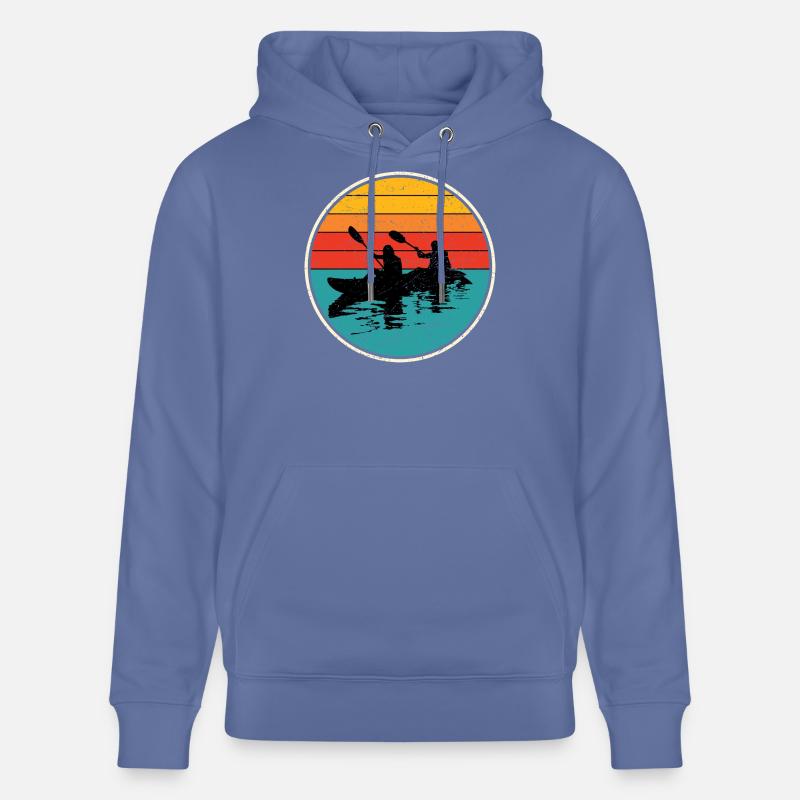 Sunset Kayak Duo Circle - Sweat à capuche bio CRUISER Stanley/Stella Unisexe - bleu
