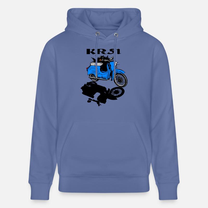 Simson Schwalbe Cyclomoteur - Sweat à capuche bio CRUISER Stanley/Stella Unisexe - bleu