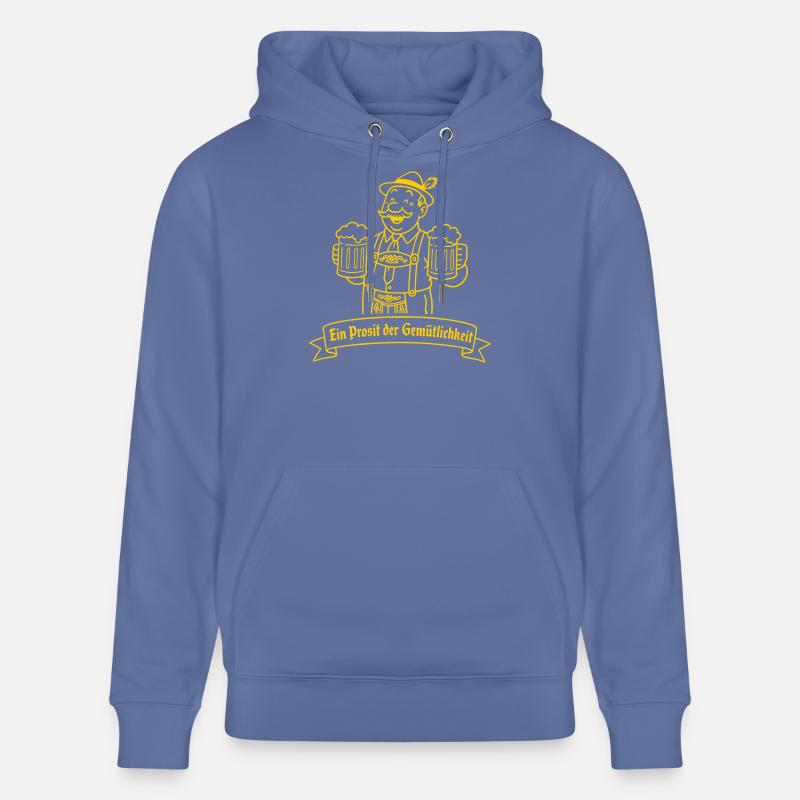 Herr Bier - Ein Prosit der Gemütlichkeit - Stanley/Stella Unisex Bio-Hoodie CRUISER  - Blau