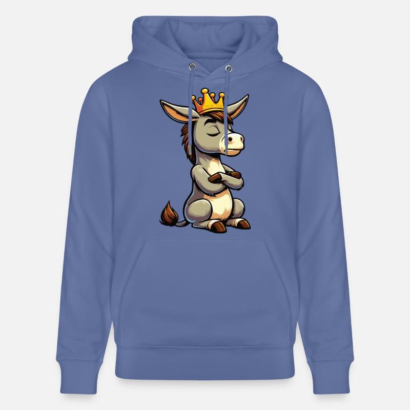 Esel Eselchen Eselhalter Muli Langohresel Muli - Stanley/Stella Unisex Bio-Hoodie CRUISER  - Blau