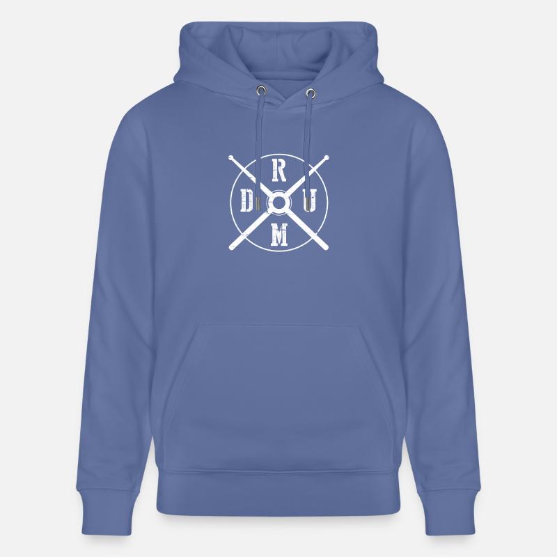 Batteur batteur batterie cadeau - Sweat à capuche bio CRUISER Stanley/Stella Unisexe - bleu