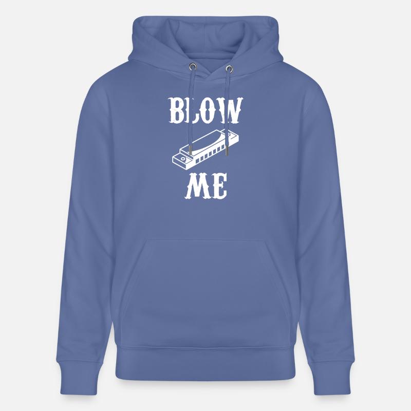 harmonica - harmonica player - harmonica - Stanley/Stella CRUISER Unisex Organic Hoodie - bright blue