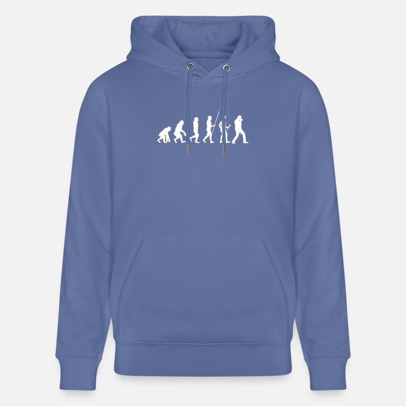 Harmonica - Harmonica Player - Evolution - Stanley/Stella CRUISER Unisex Organic Hoodie - bright blue