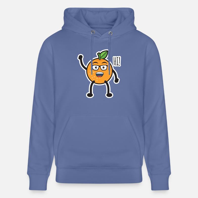 Salutation orange - Sweat à capuche bio CRUISER Stanley/Stella Unisexe - bleu