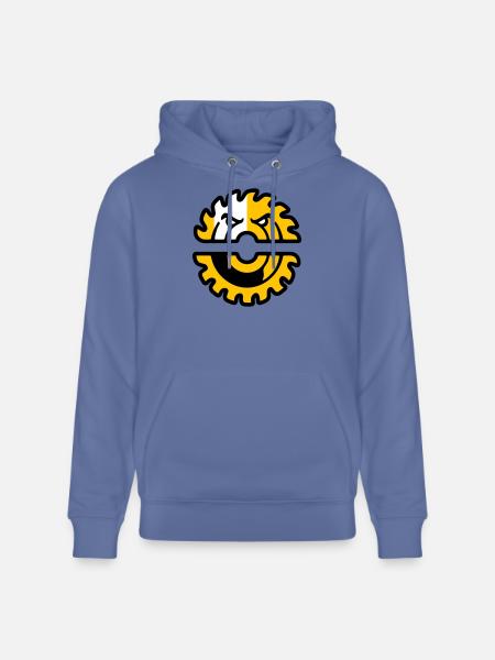 Circular Saw Mascot Logo - Stanley/Stella CRUISER Unisex Organic Hoodie - bright blue