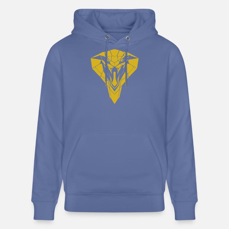 Silhouette géométrique dorée du cobra - Sweat à capuche bio CRUISER Stanley/Stella Unisexe - bleu