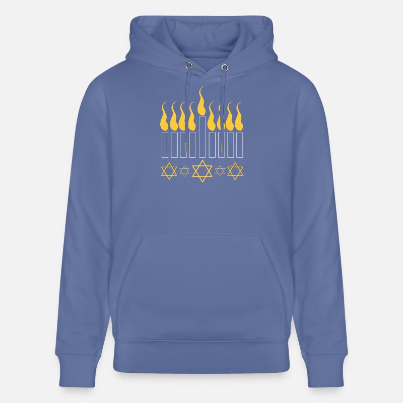 Hanoukka Hanoukka Hanoukka - Sweat à capuche bio CRUISER Stanley/Stella Unisexe - bleu