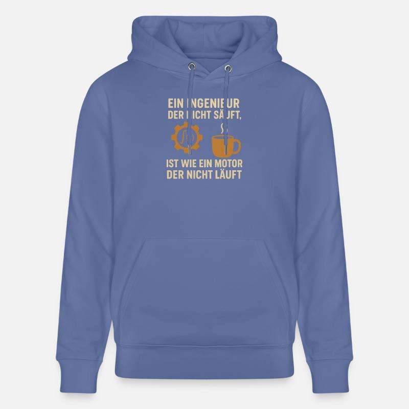 Engineer Humor Coffee Engine - Stanley/Stella CRUISER Unisex Organic Hoodie - bright blue