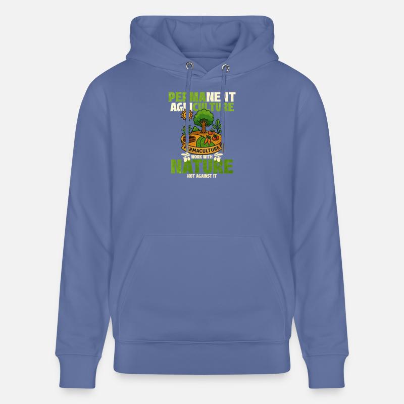 Conception de la nature en permaculture - Sweat à capuche bio CRUISER Stanley/Stella Unisexe - bleu