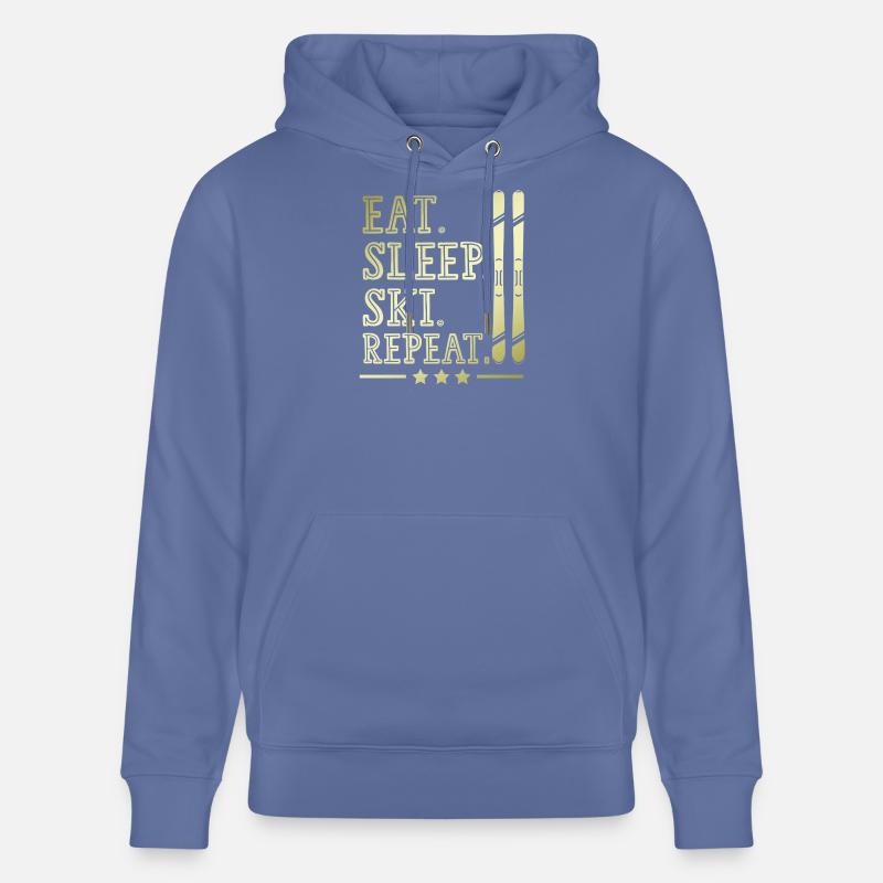 Manger dormir Ski Répéter - Sweat à capuche bio CRUISER Stanley/Stella Unisexe - bleu