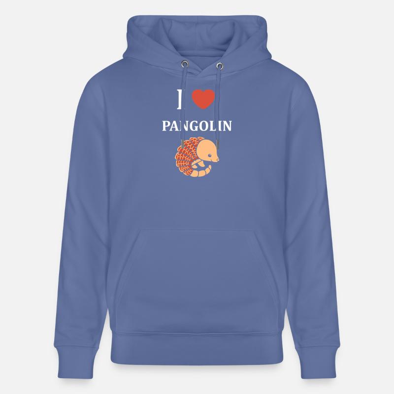 J'aime le pangolin - Sweat à capuche bio CRUISER Stanley/Stella Unisexe - bleu