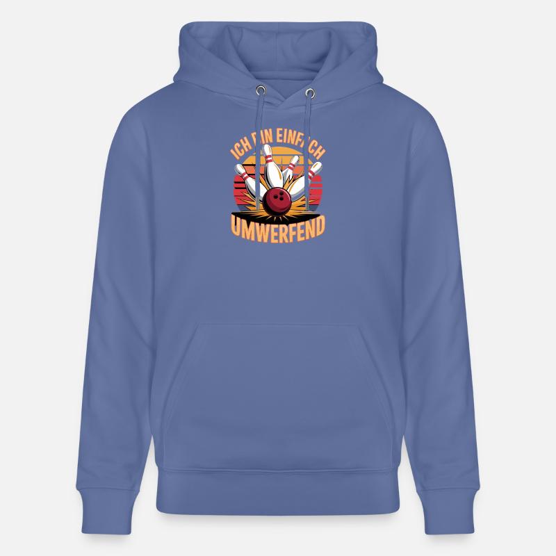 Ich Bin Einfach Umwerfend Bowling Spaß - Stanley/Stella Unisex Bio-Hoodie CRUISER  - Blau