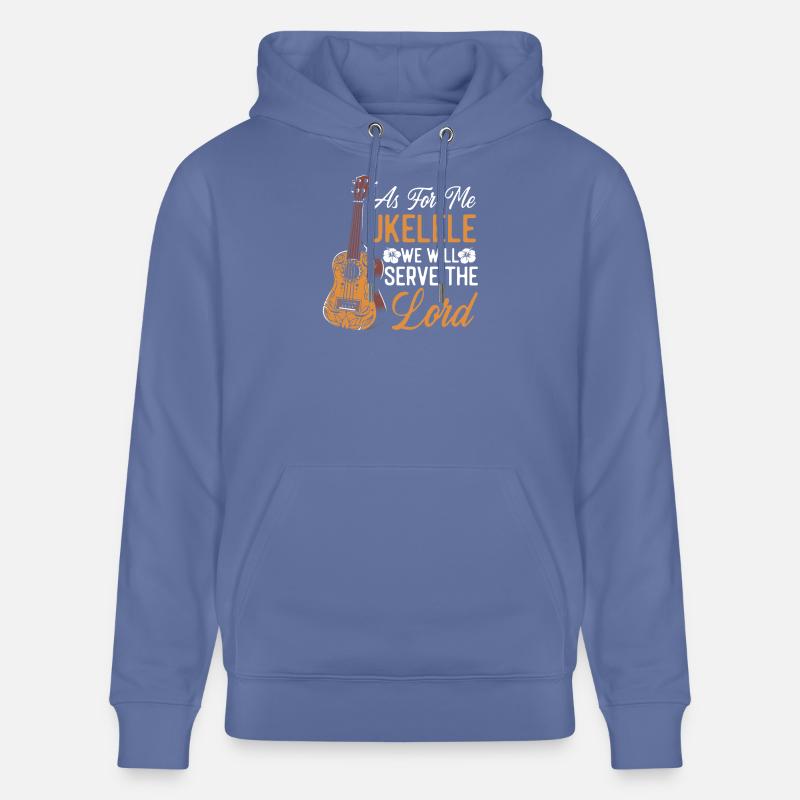 Ukulélé hawaïen Uke Jésus Foi - Sweat à capuche bio CRUISER Stanley/Stella Unisexe - bleu