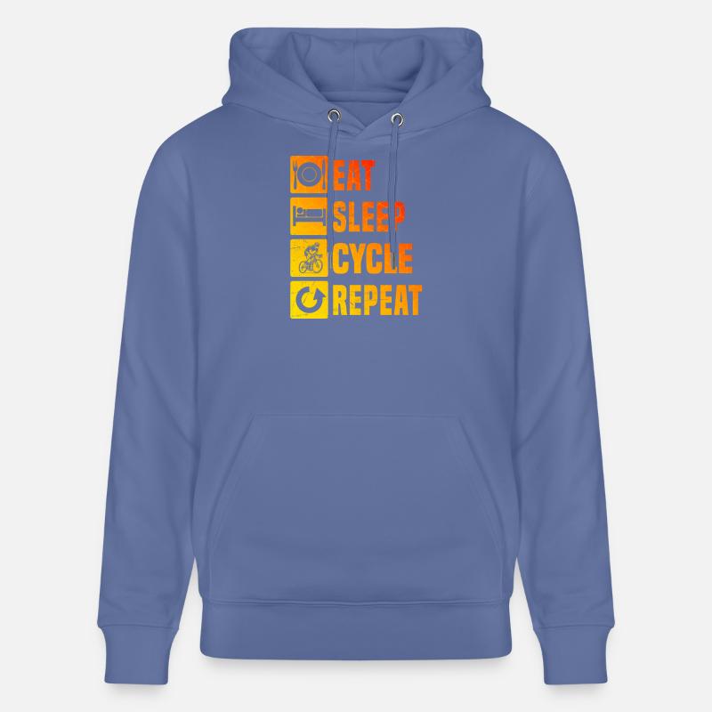 En résumé, le vélo de route - Sweat à capuche bio CRUISER Stanley/Stella Unisexe - bleu