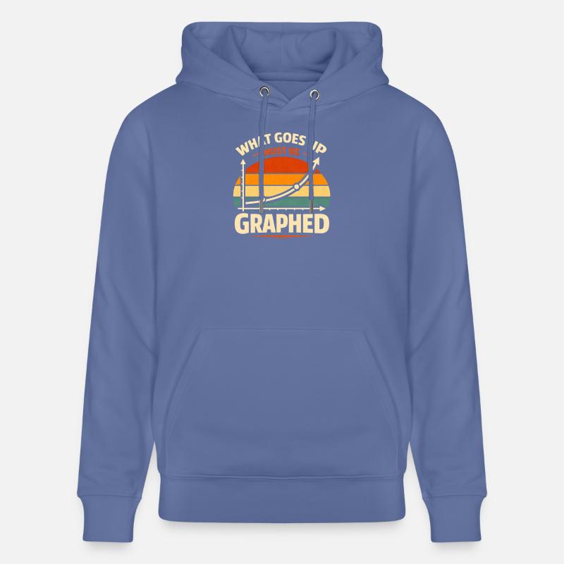 Was steigt, wird geplottet | Daten Nerd - Stanley/Stella Unisex Bio-Hoodie CRUISER - Blau