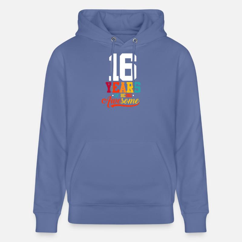 Seize ans à être génial - Sweat à capuche bio CRUISER Stanley/Stella Unisexe - bleu