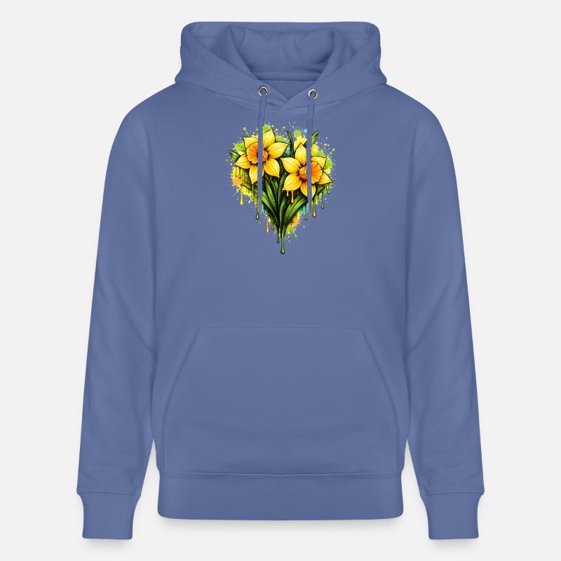 Jonquilles dans le style graffiti - Sweat à capuche bio CRUISER Stanley/Stella Unisexe - bleu