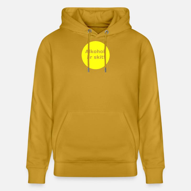L’alcool, c’est nul (cercle jaune) - Sweat à capuche bio CRUISER Stanley/Stella Unisexe - ocre